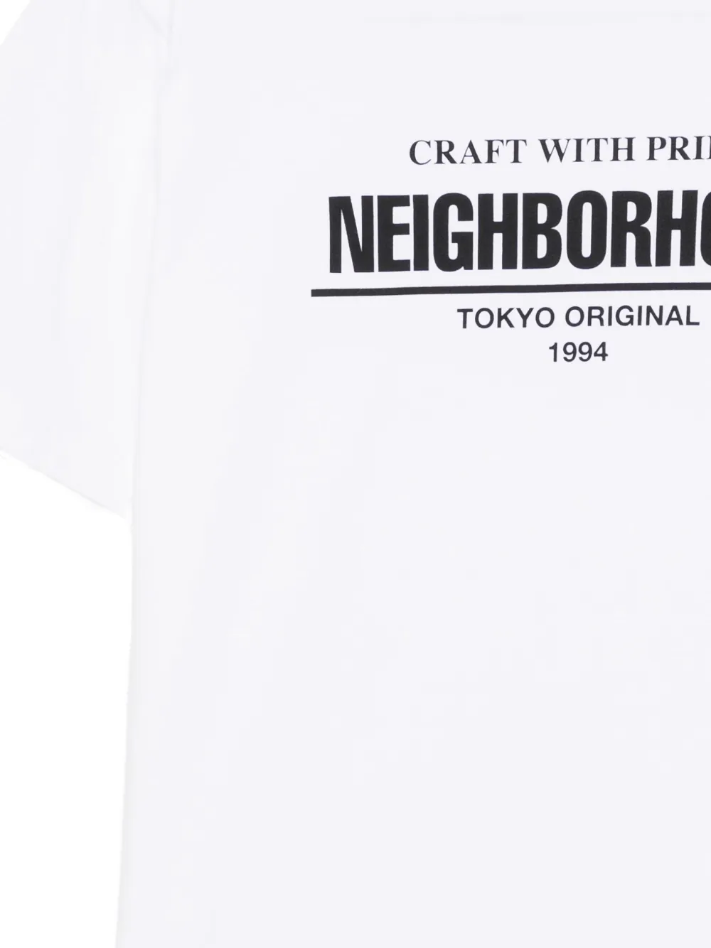 Neighborhood T-shirt met print Wit