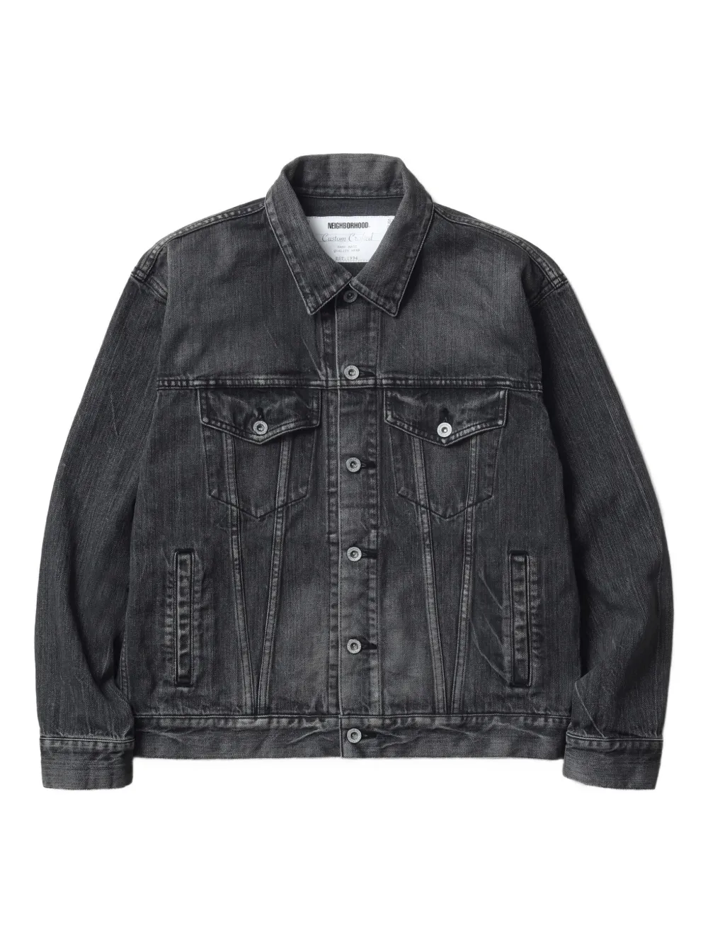 Neighborhood buttoned denim jacket | Grey | Image 1