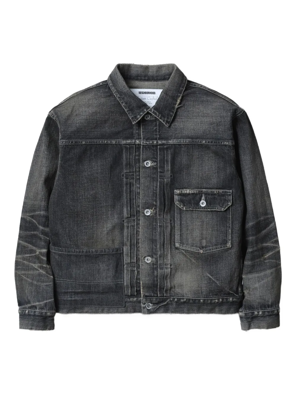 Neighborhood buttoned denim jacket | Grey | Image 1