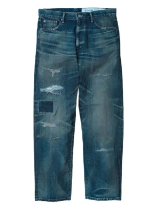 Neighborhood Savage Denim Distressed Jeans | Blue | FARFETCH