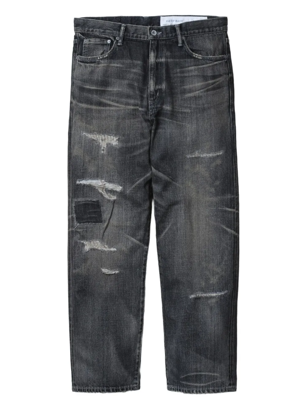 Neighborhood Savage Denim Distressed Jeans In Black