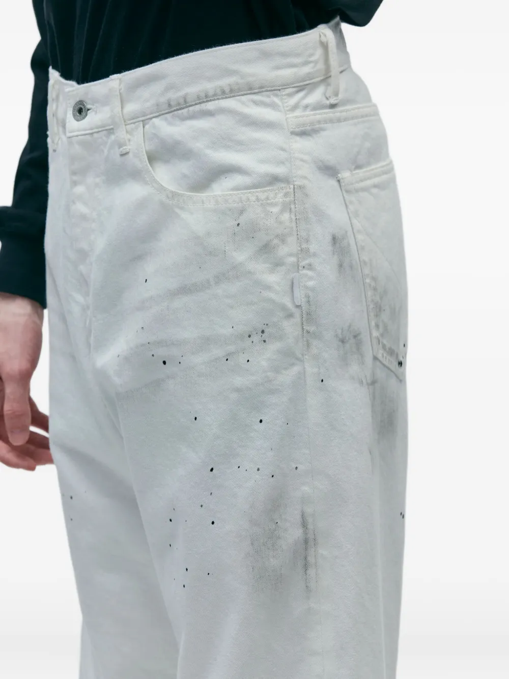 Neighborhood Splatter-effect Pants In White