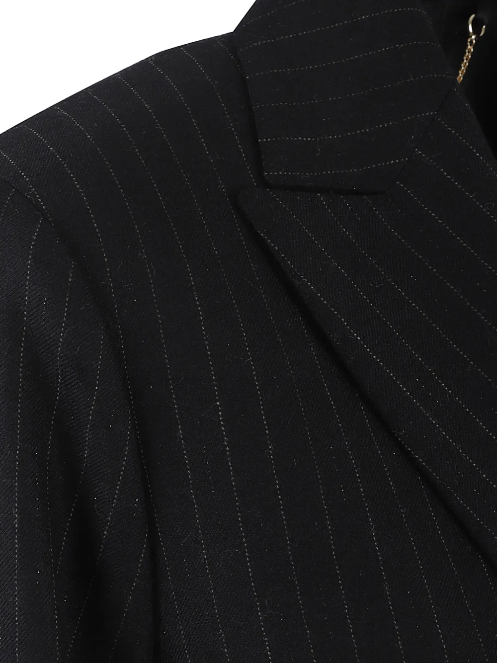 Kiton Pinstripe Double-breasted Blazer In Black