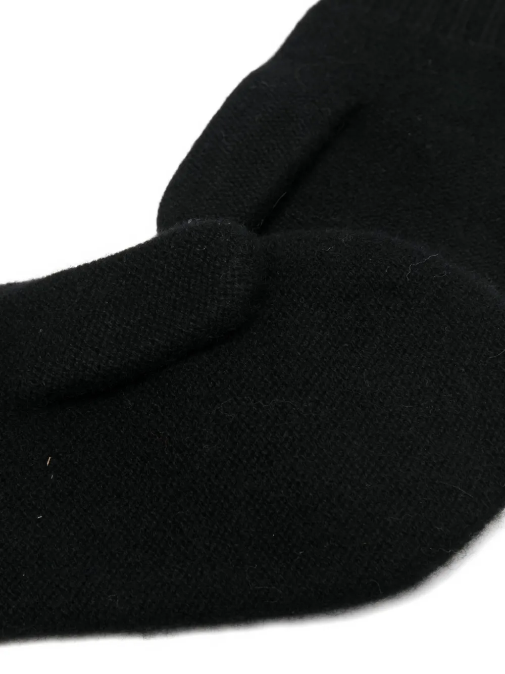 Liska Geribbelde handschoenen Zwart