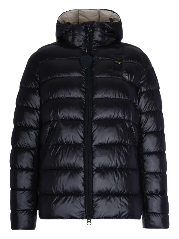Blauer Wattierte Adams Jacke Schwarz FARFETCH DE