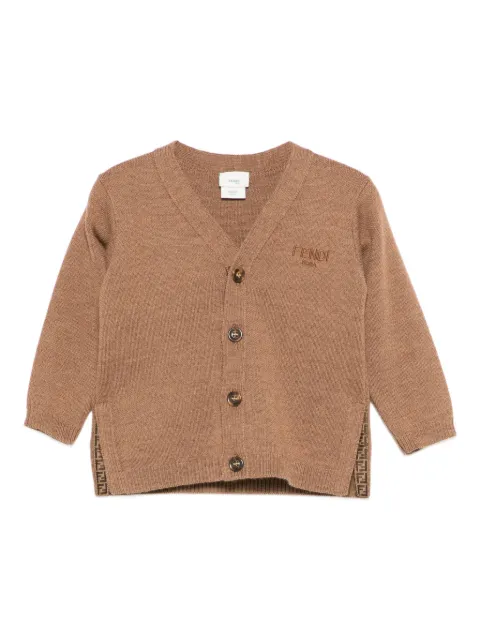 Fendi Kids buttoned logo cardigan