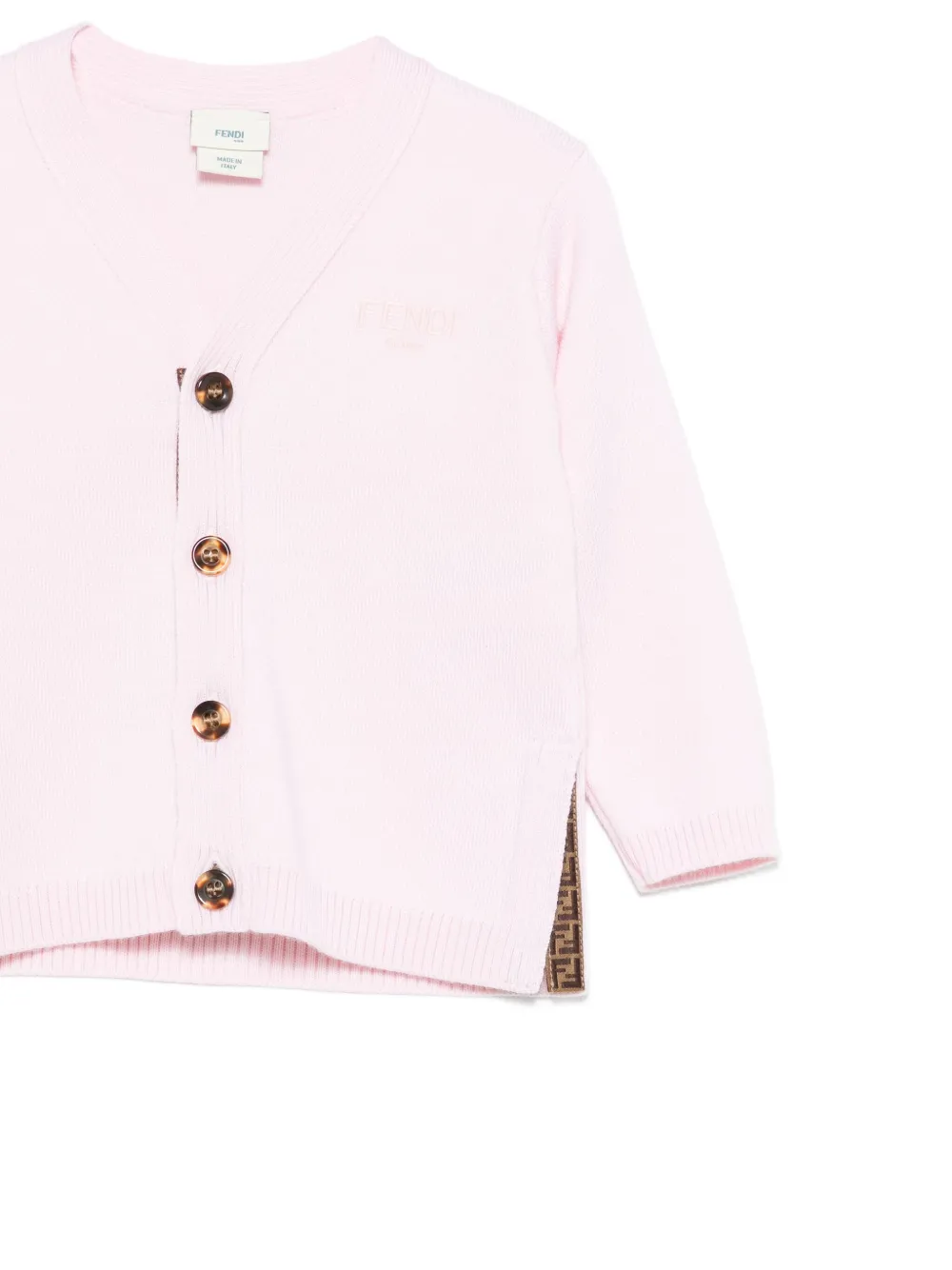 Fendi Kids Vest met knoop afwerking Roze