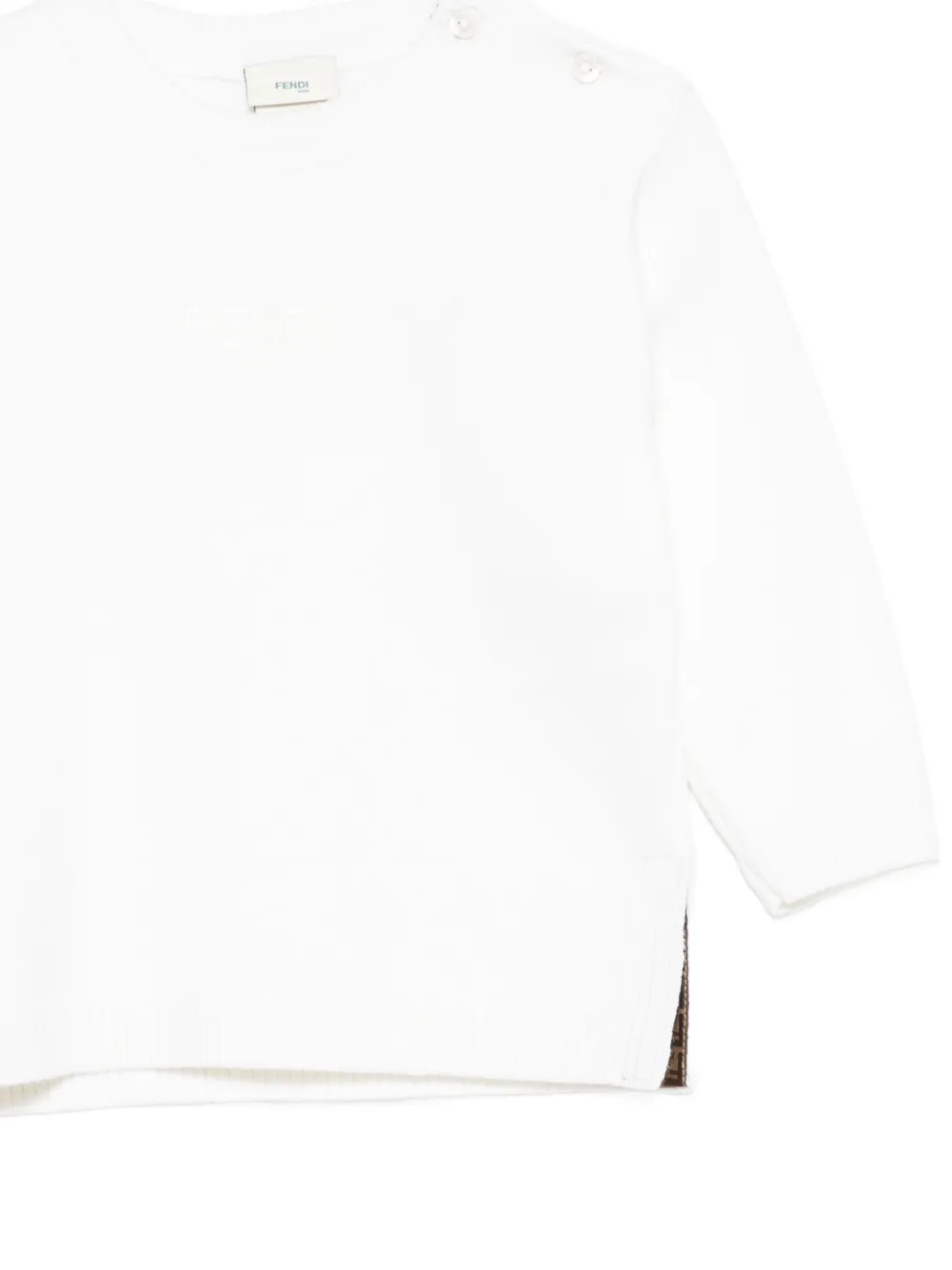 Fendi Kids Trui met knopen Wit
