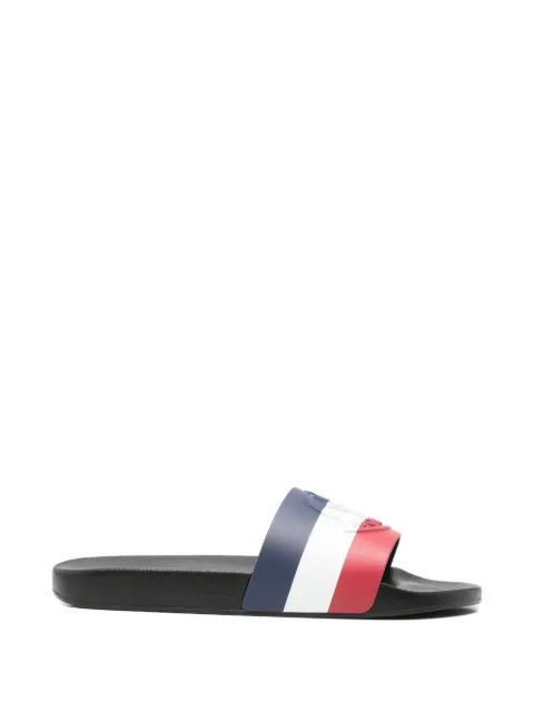 Moncler Basile striped slides