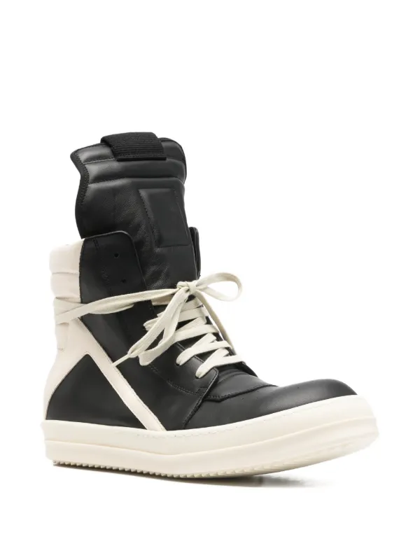 Rick Owens Geobasket ハイカットスニーカー | ブラック | FARFETCH JP