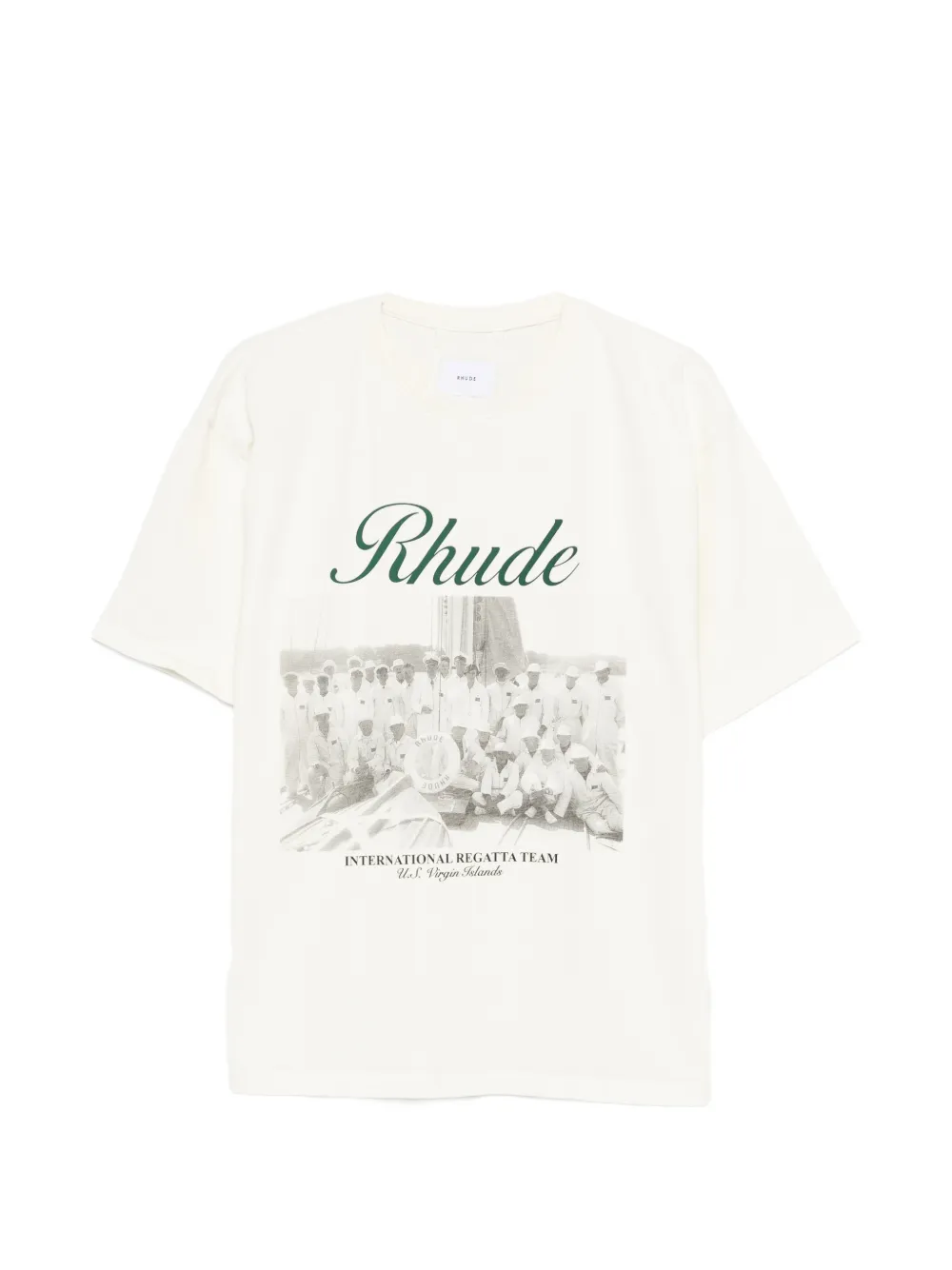 RHUDE script graphic T-shirt - Nude