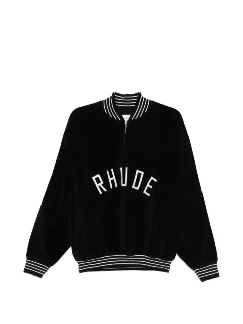 RHUDE velour quarter-zip sweatshirt