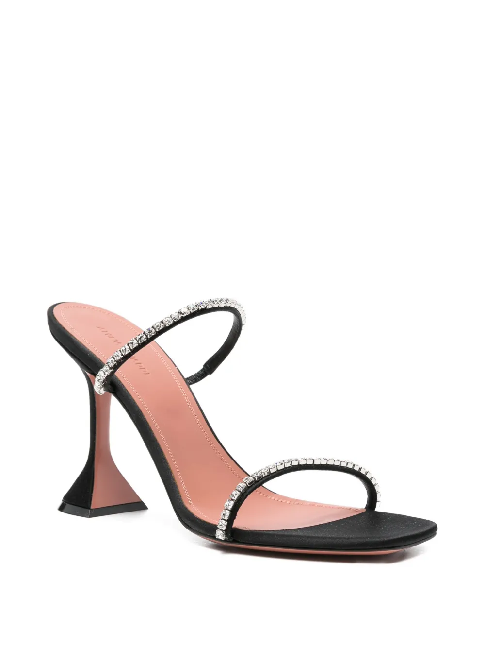 Amina Muaddi Gilda sandalen verfraaid met kristallen Zwart
