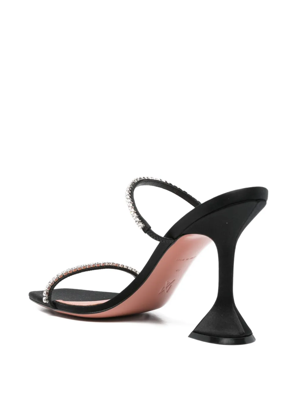 Amina Muaddi Gilda sandalen verfraaid met kristallen Zwart