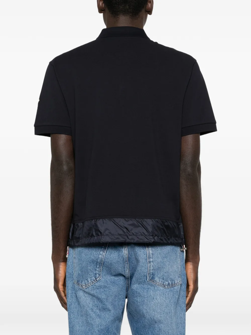 Moncler Piqué poloshirt met rits Zwart
