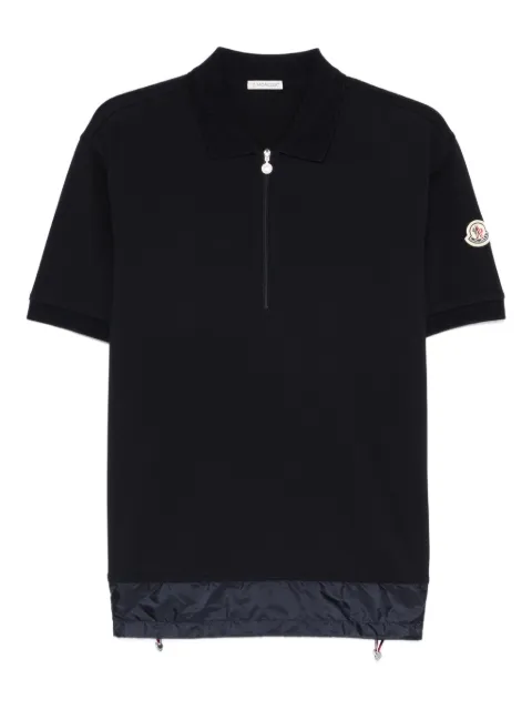 Moncler Piqué-Poloshirt mit Reißverschluss