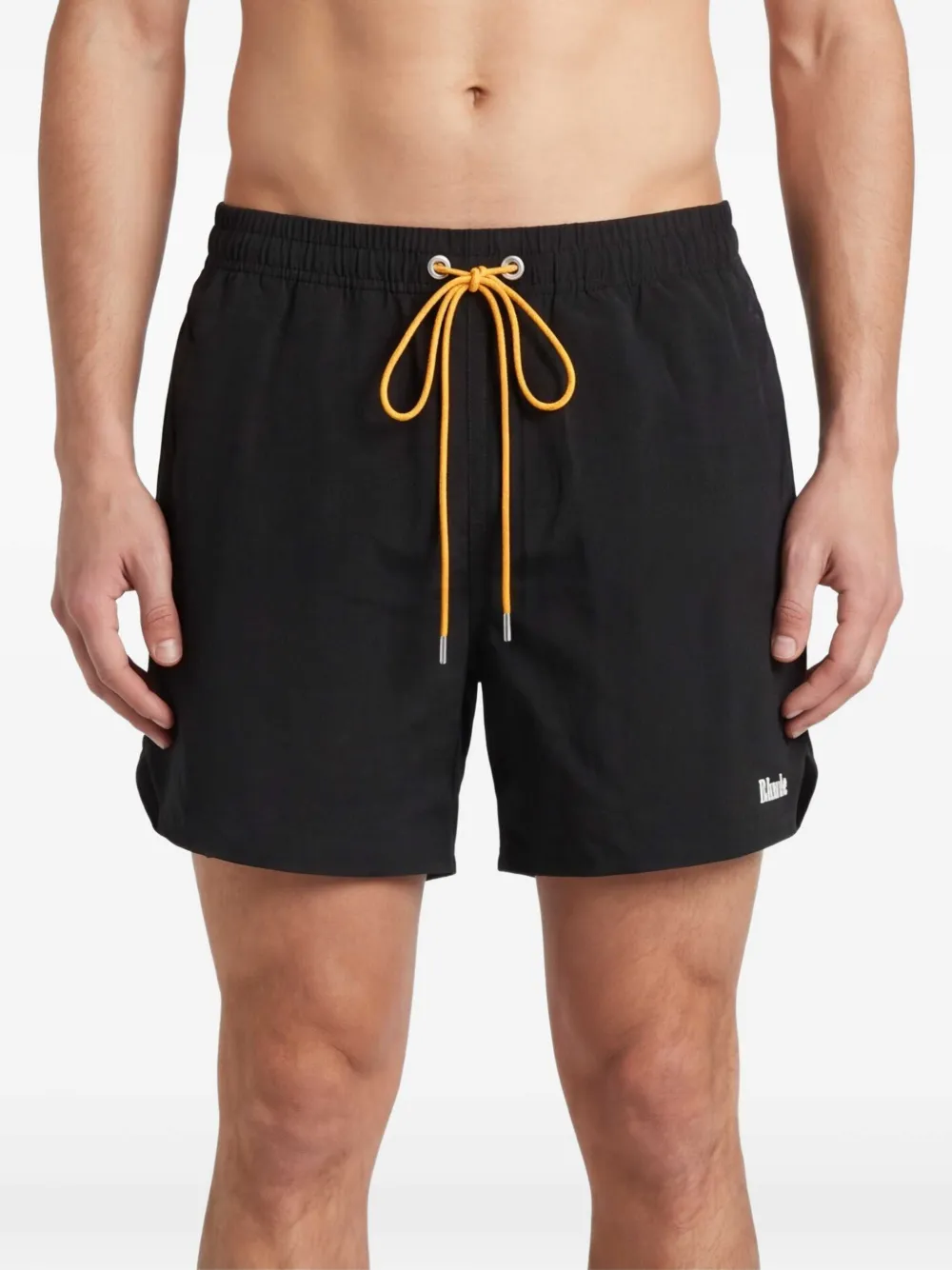RHUDE Zwembroek met geborduurd logo Zwart