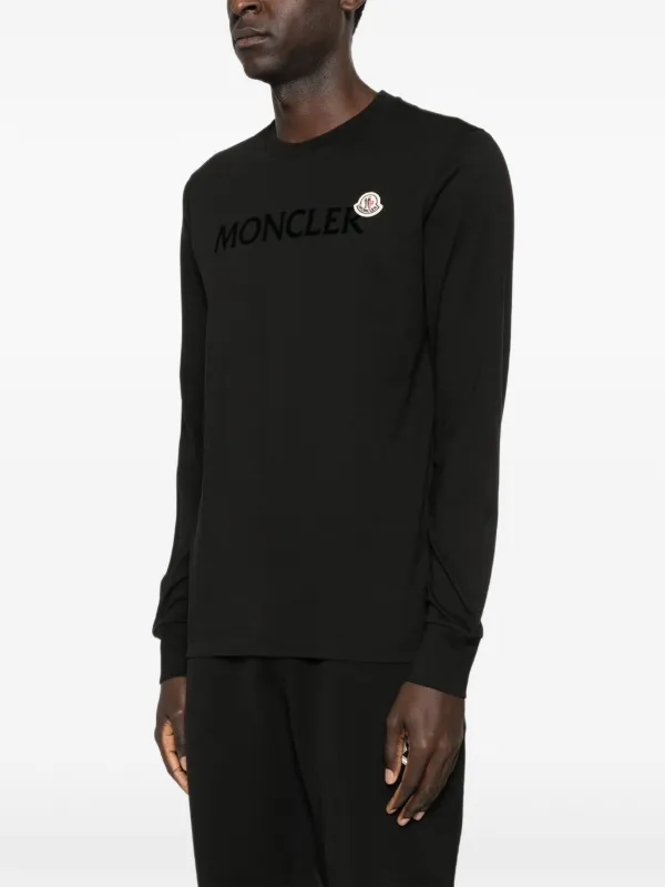 Moncler logo-plaque long-sleeve T-shirt | Black | FARFETCH ZA