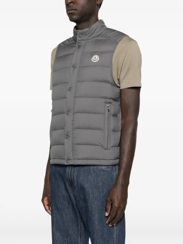 Moncler Barthe Quilted Gilet | Grey | FARFETCH GE