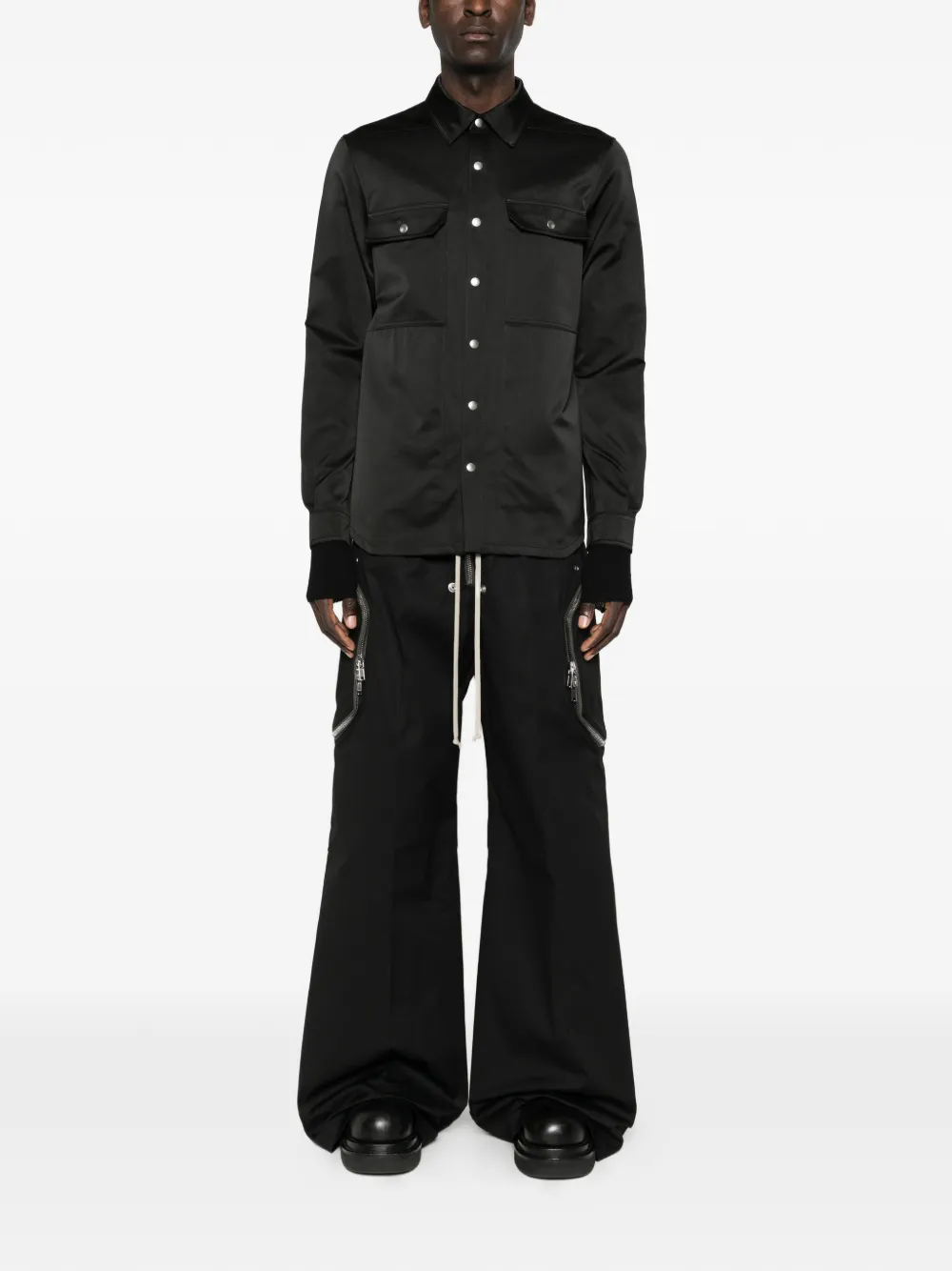 Rick Owens pocket outer shirt - Zwart