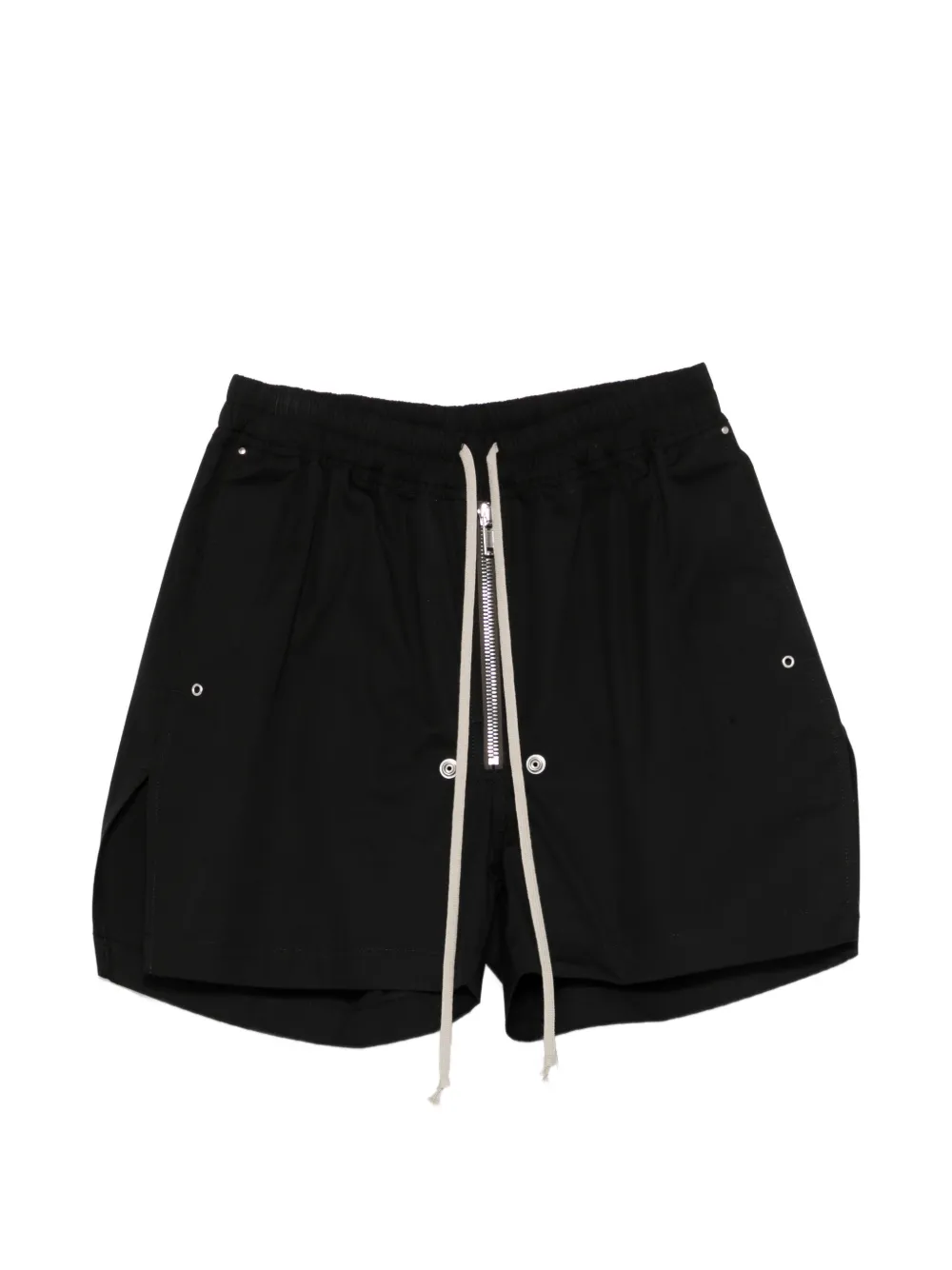 Rick Owens zip drawstring shorts - Nero