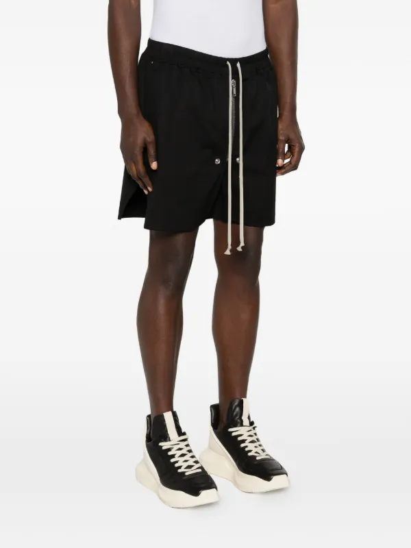 Rick Owens Bela Zip Drawstring Shorts | Black | FARFETCH