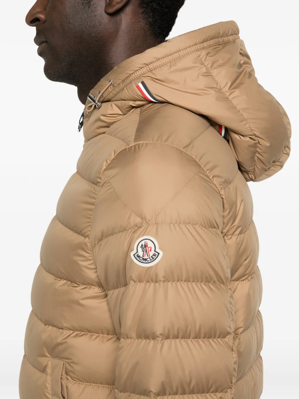 Moncler Vermeille gewatteerd jack met capuchon Beige
