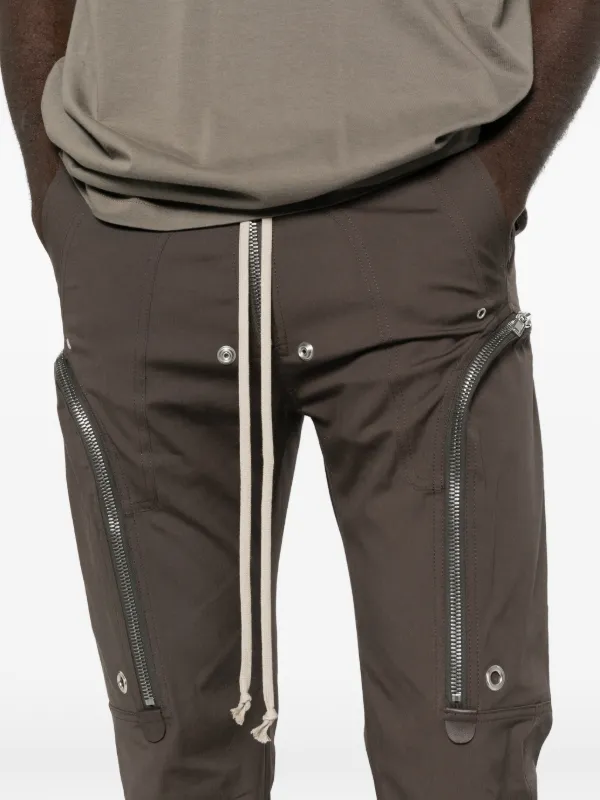 Rick Owens Bauhaus Zip Cargo Pants | Brown | FARFETCH
