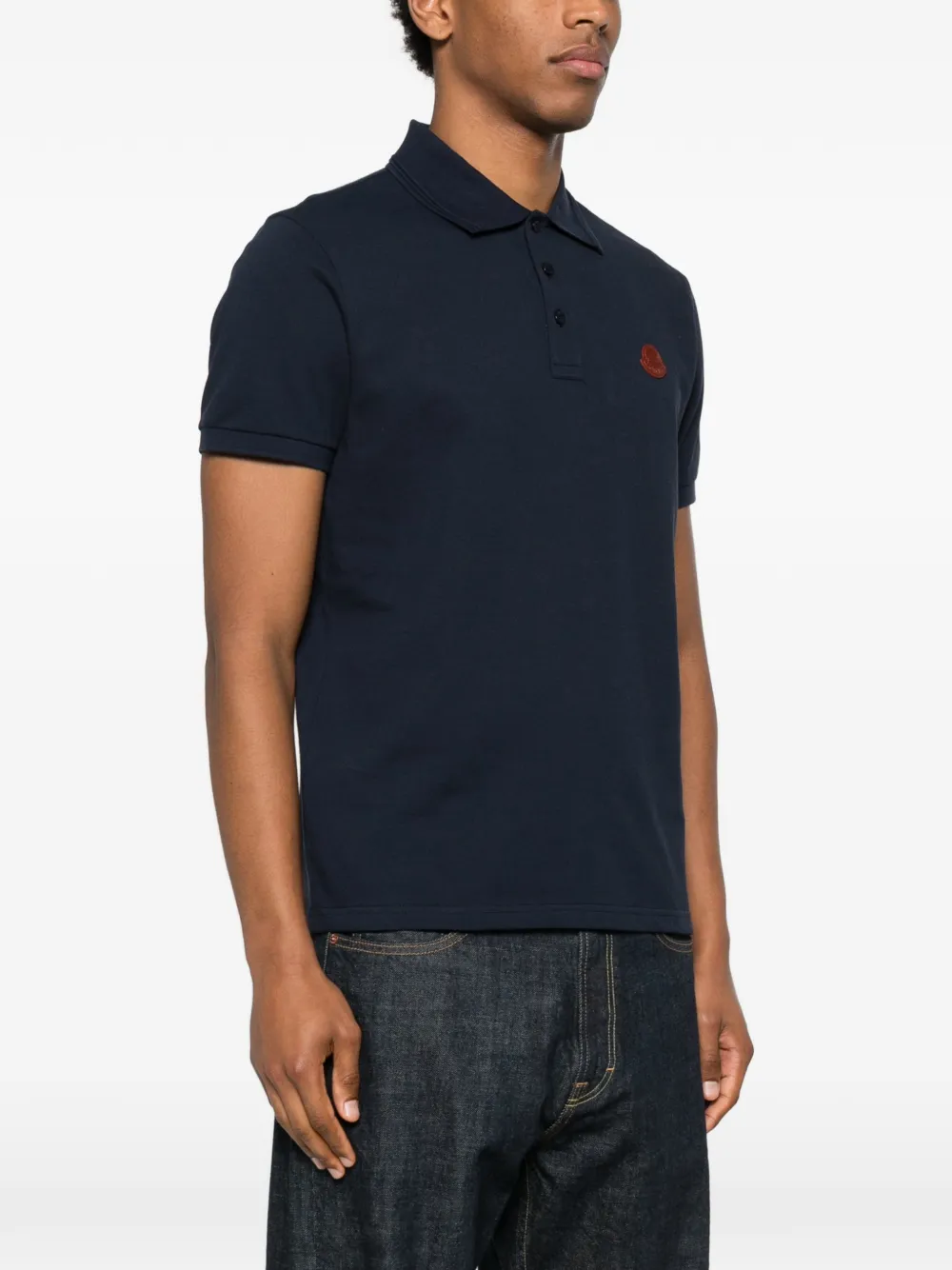  Moncler Logo-patch Polo Shirt - Blue 