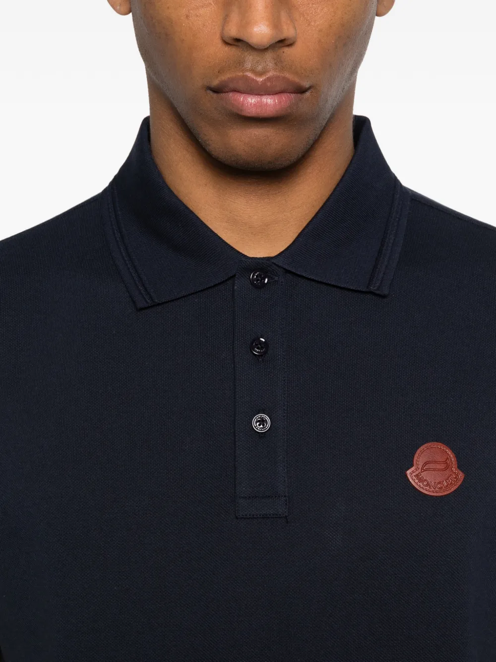 Moncler Poloshirt met logopatch Blauw