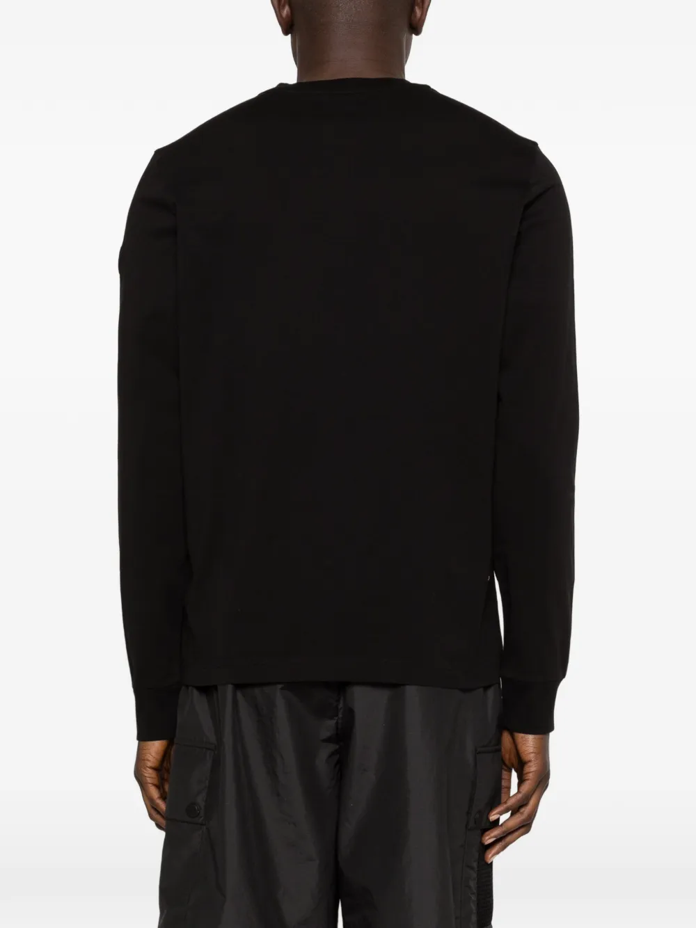 Moncler Katoenen T-shirt met lange mouwen Zwart