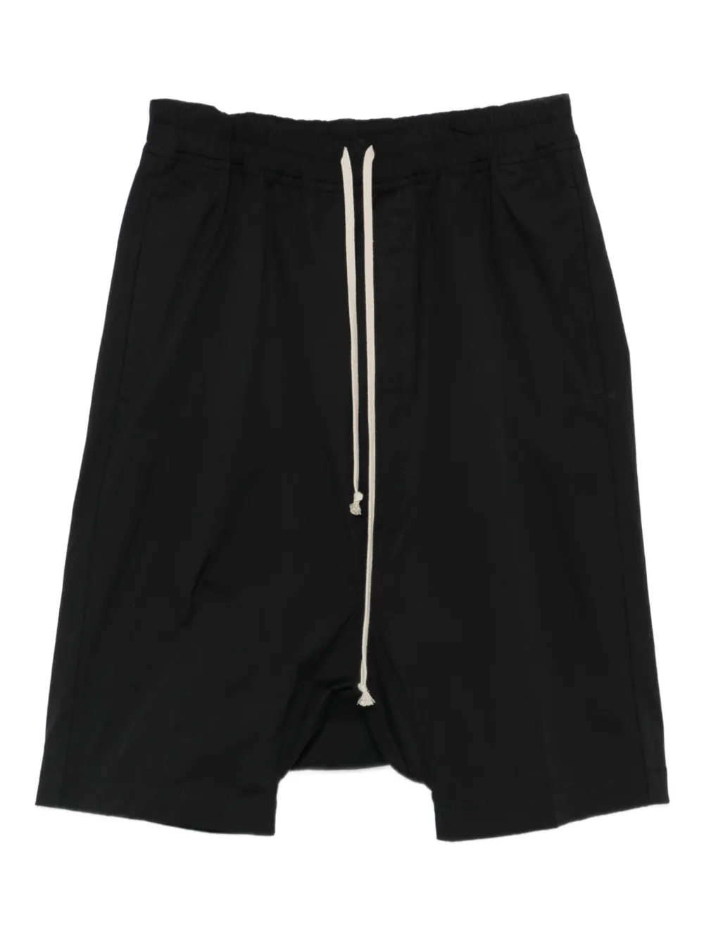 Rick Owens drawstring drop-crotch shorts - Nero