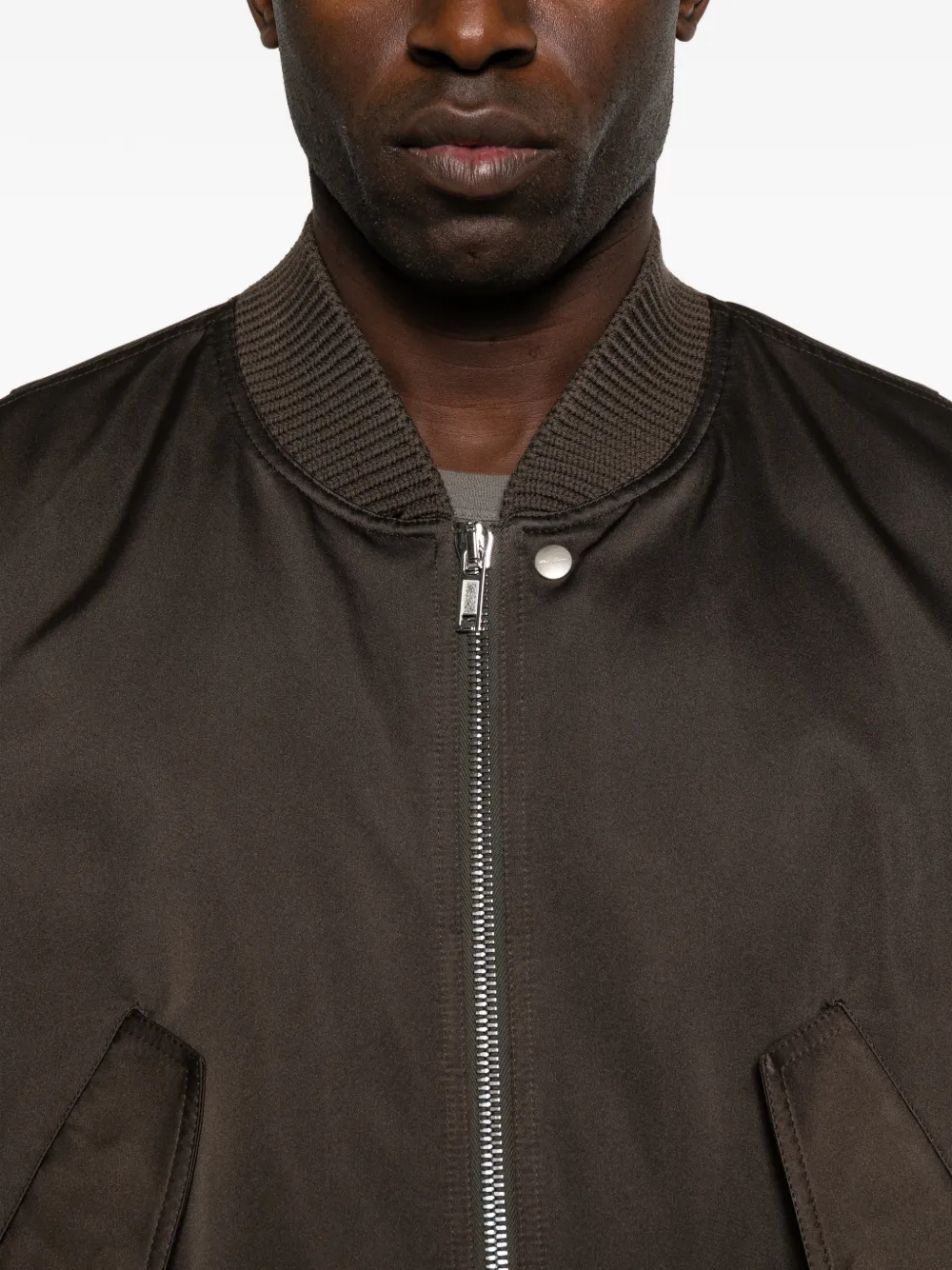 Rick Owens Flight bomberjack met ruches Bruin