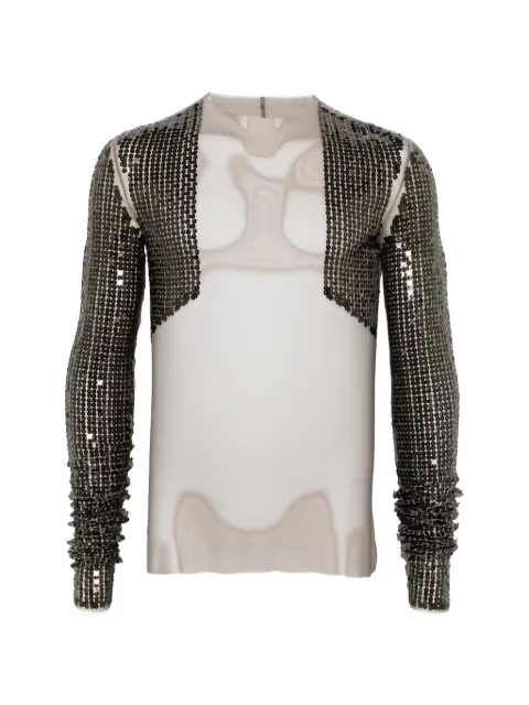 Rick Owens panelled long-sleeve T-shirt