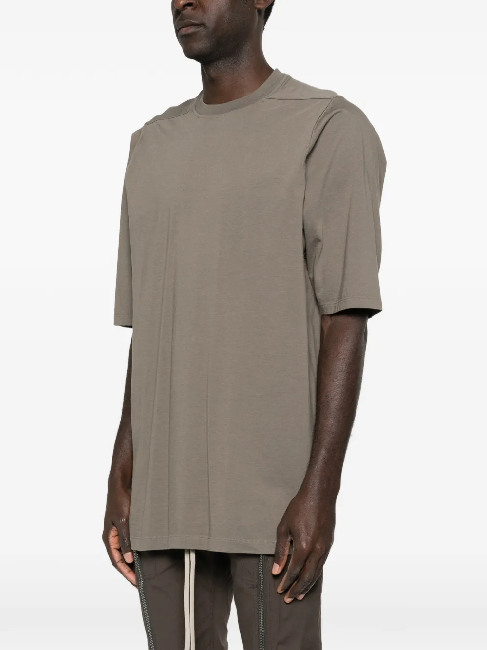 Rick Owens Jumbo SS Temple T-shirt van katoenen jersey Bruin
