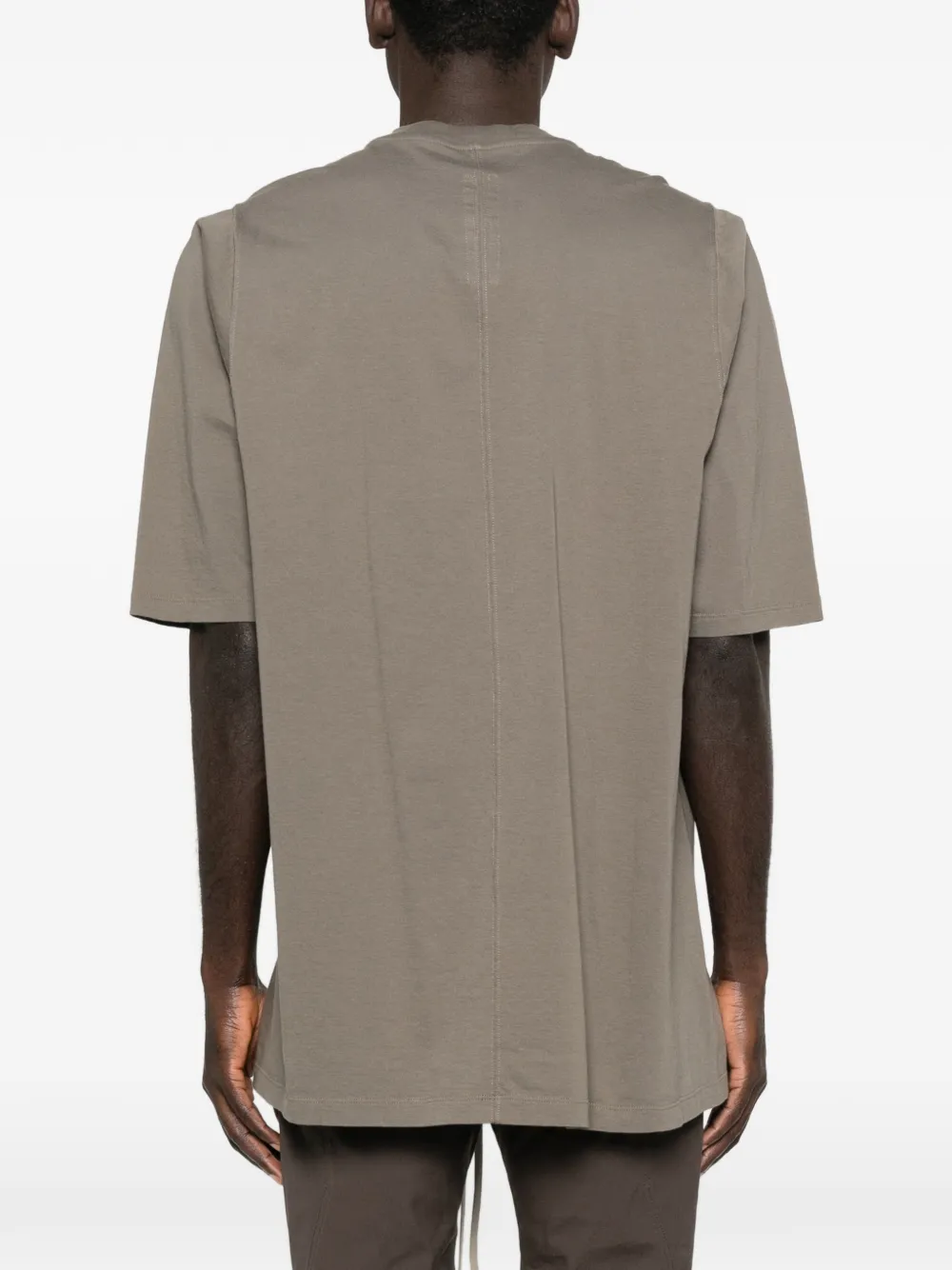 Rick Owens Jumbo SS Temple T-shirt van katoenen jersey Bruin