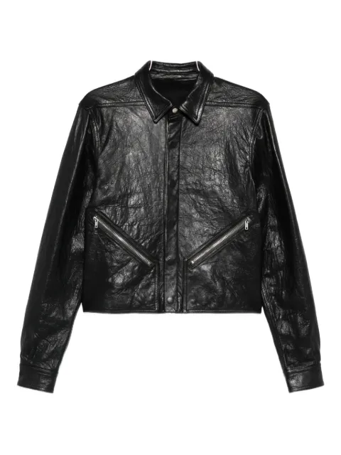 Rick Owens zip leather jacket