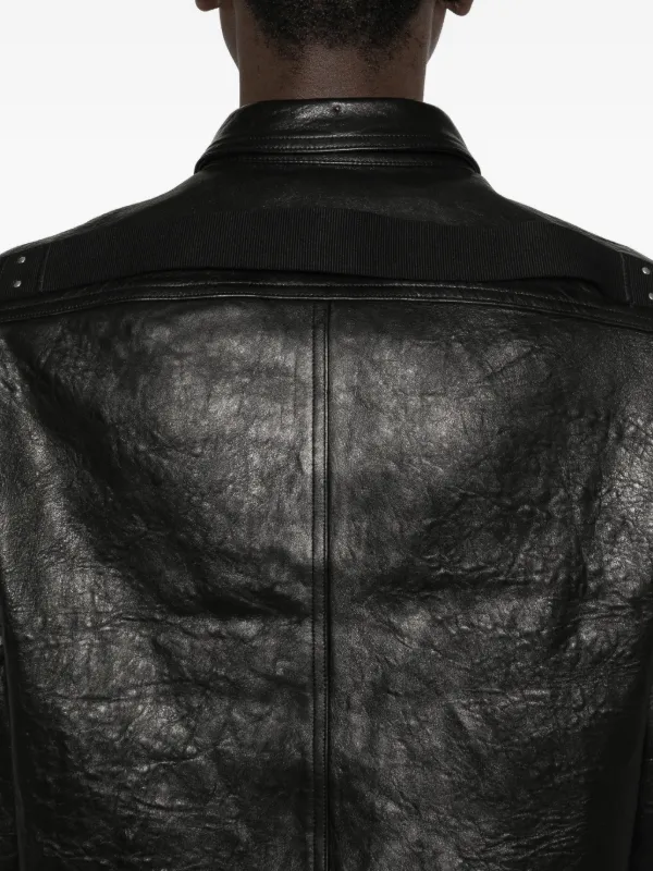 期間限定値下げ　 Rick Owensブラックレザージャケット Rick Owens（リック・オウエンス） 【値下げ】RICK OWENS レザー