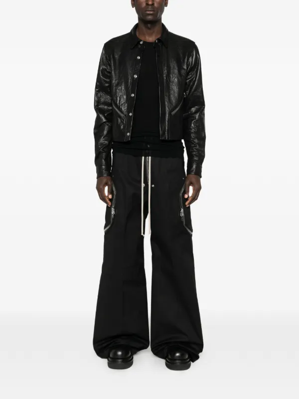 Rick Owens レザージャケット | ブラック | FARFETCH JP