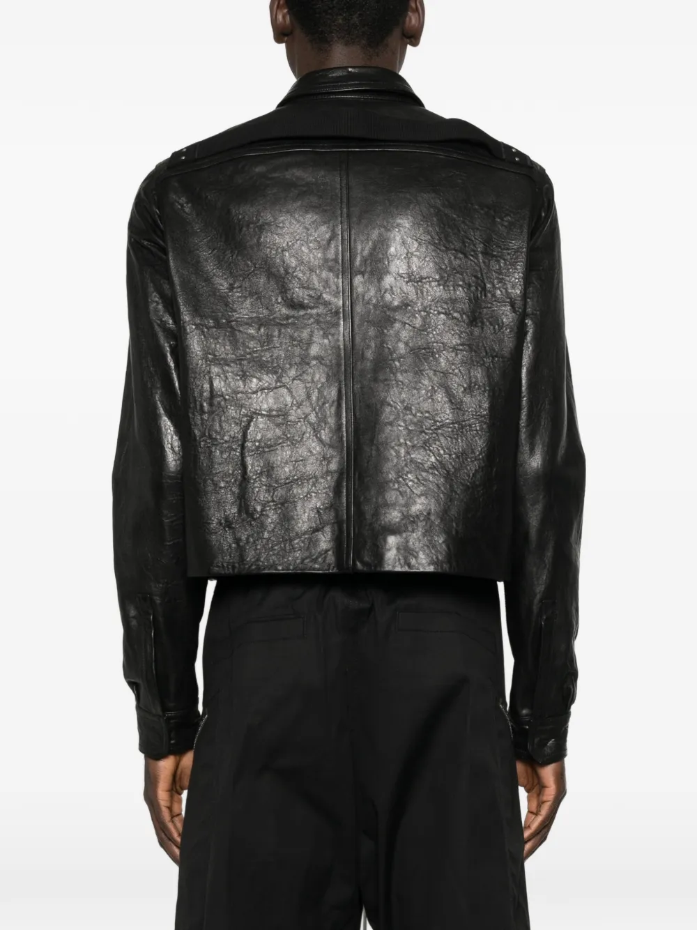 Rick Owens レザージャケット | ブラック | FARFETCH JP