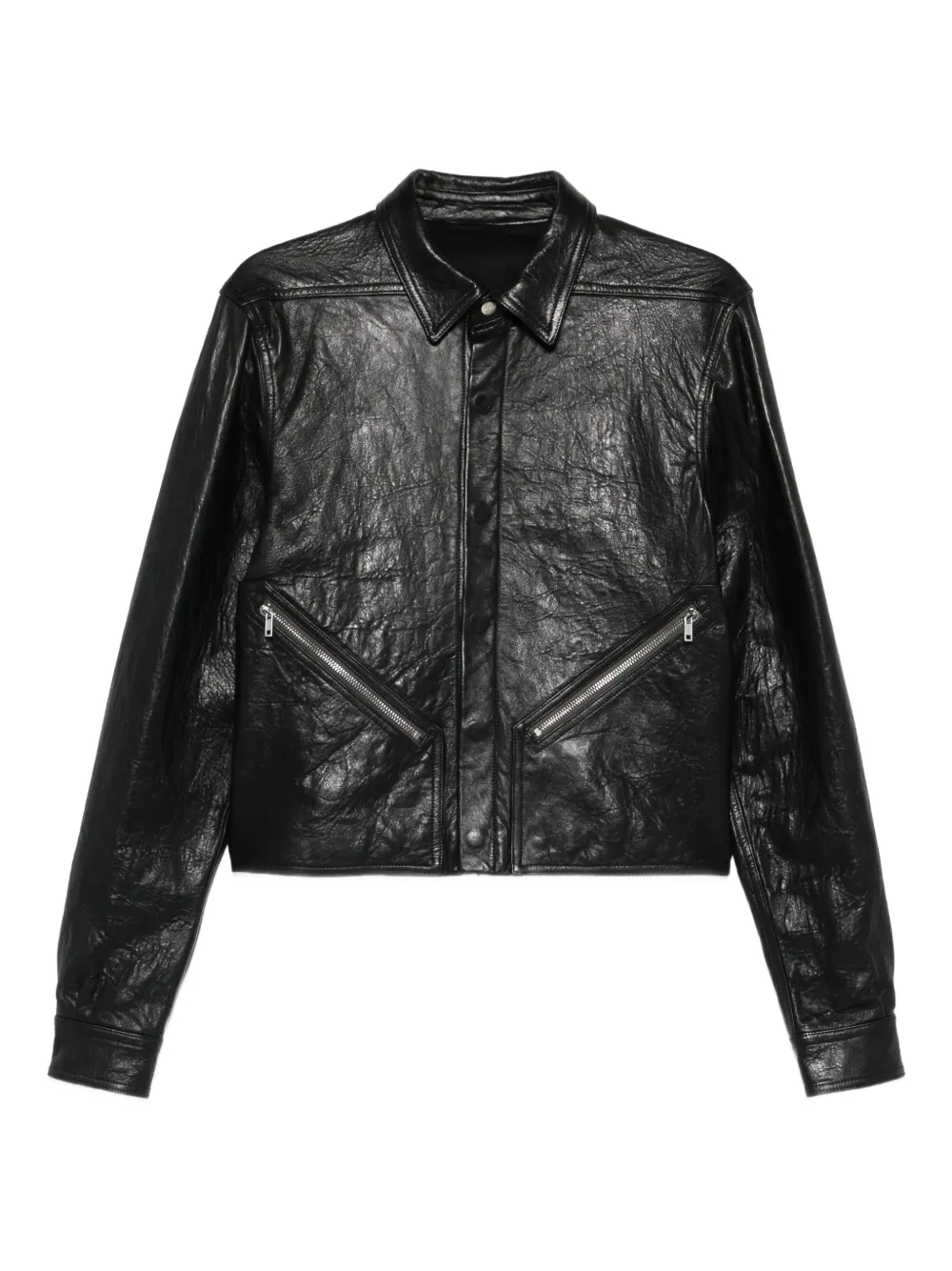 Rick Owens zip leather jacket - Nero
