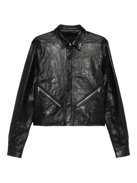 Rick Owens zip leather jacket