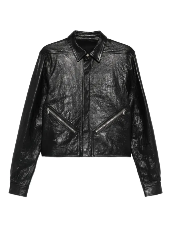 Rick Owens 10AW レザージャケット黒 XS Rick Owens レザージャケット | ブラック | FARFETCH JP
