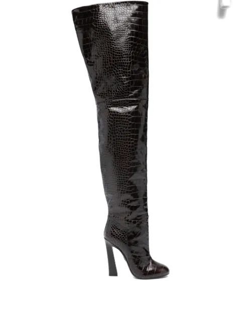 DSQUARED2 crocodile-effect heeled boots