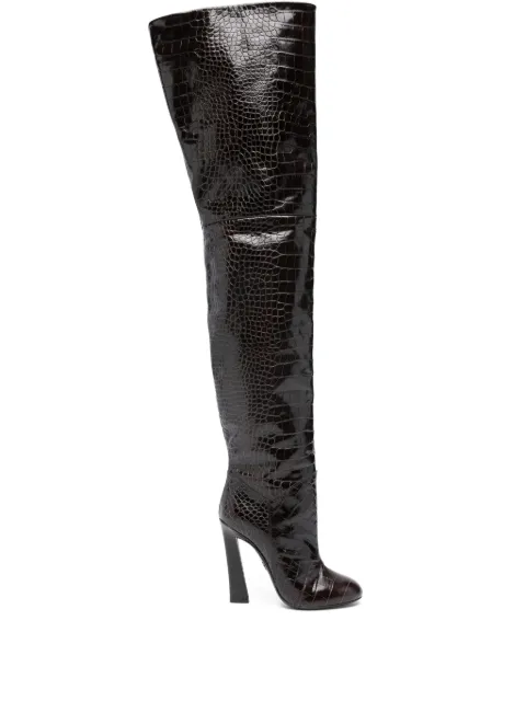 DSQUARED2 crocodile-effect heeled boots