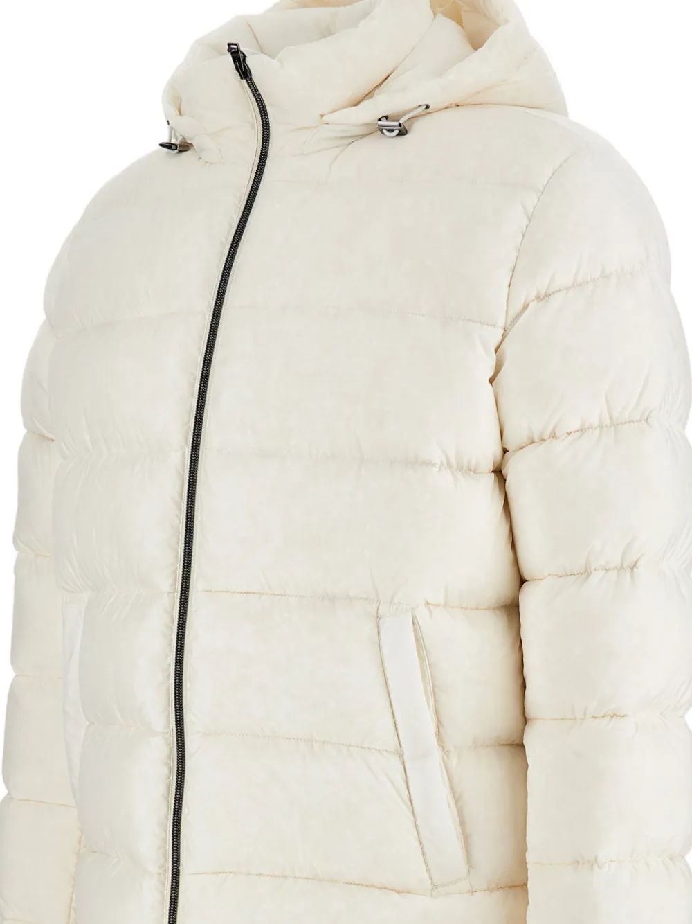 Herno Gewatteerd bomberjack met afneembare capuchon Beige