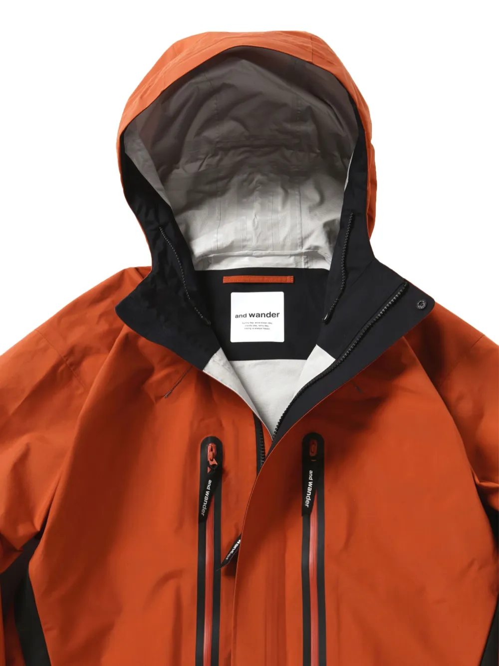 and Wander Jack met reflecterend stiksel en capuchon Oranje