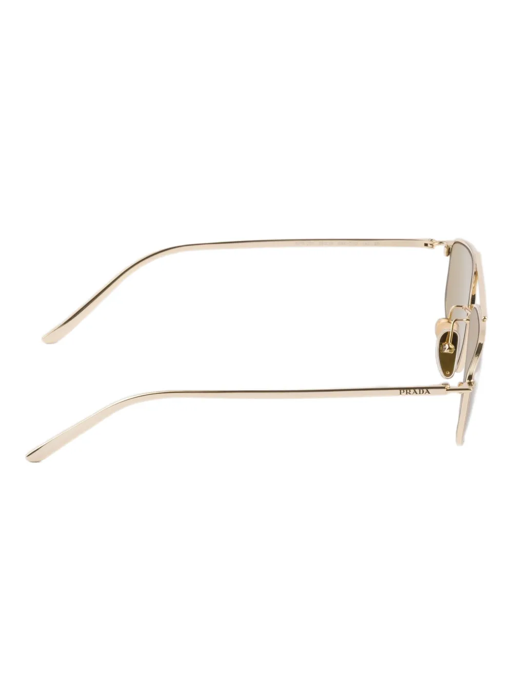 Prada Eyewear Zonnebril met geometrisch montuur Goud