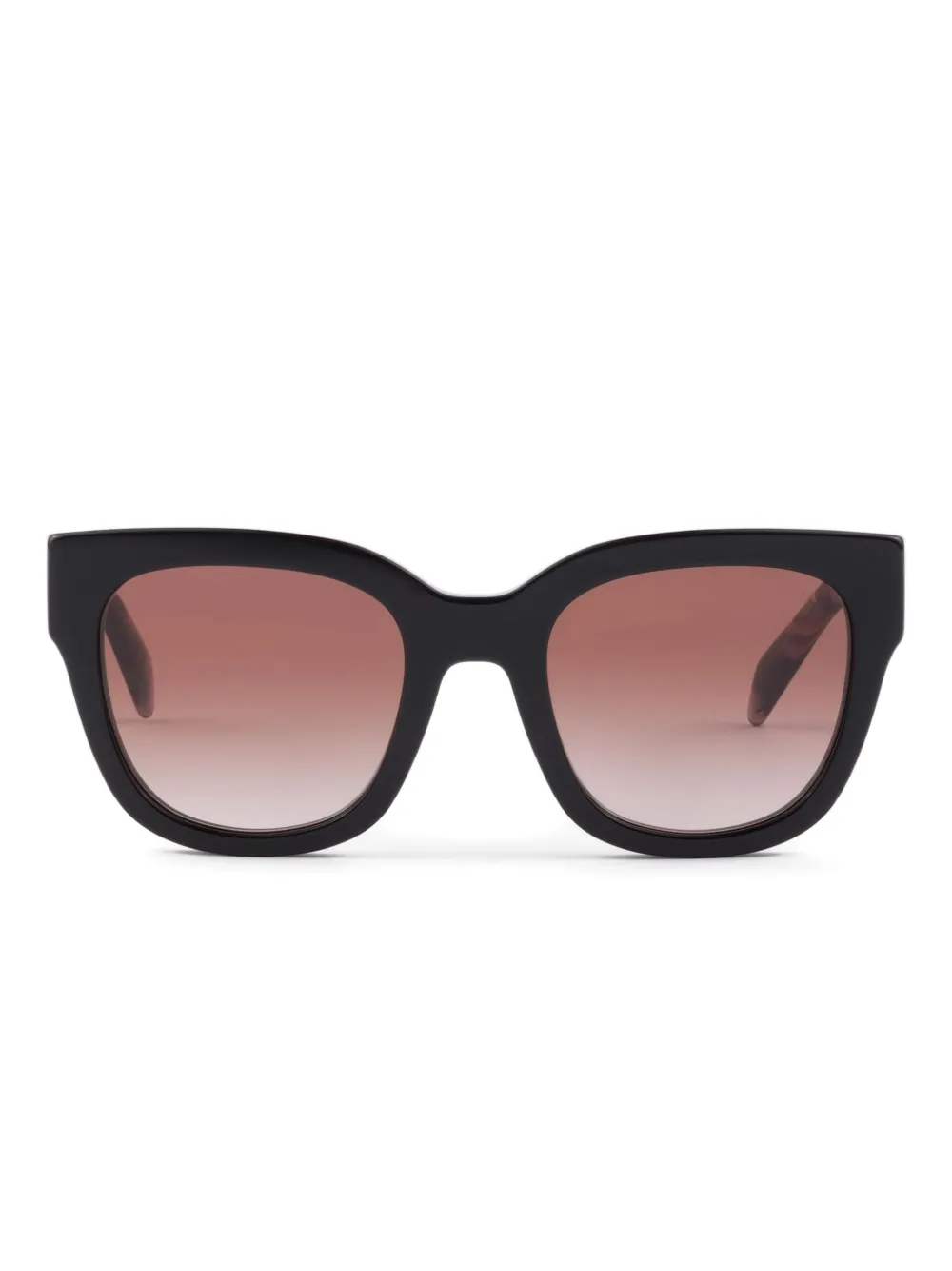 Prada Eyewear Occhiali da sole con logo ed effetto tartarugato - Nero