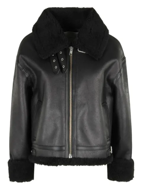 DUNST faux-shearling collar jacket